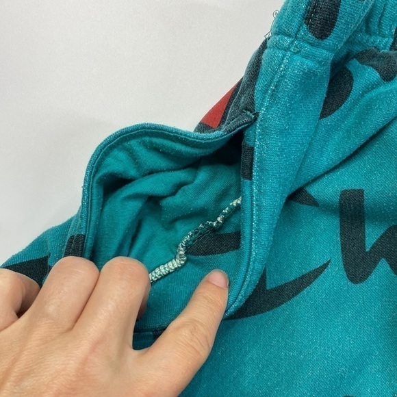 Champion Reverse Weave All over Print Script Green Shorts Size Medium - Picture 5 of 12